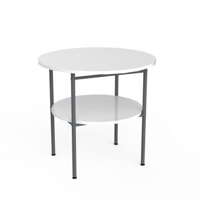 1380 - Table structure in round tube for round shelves